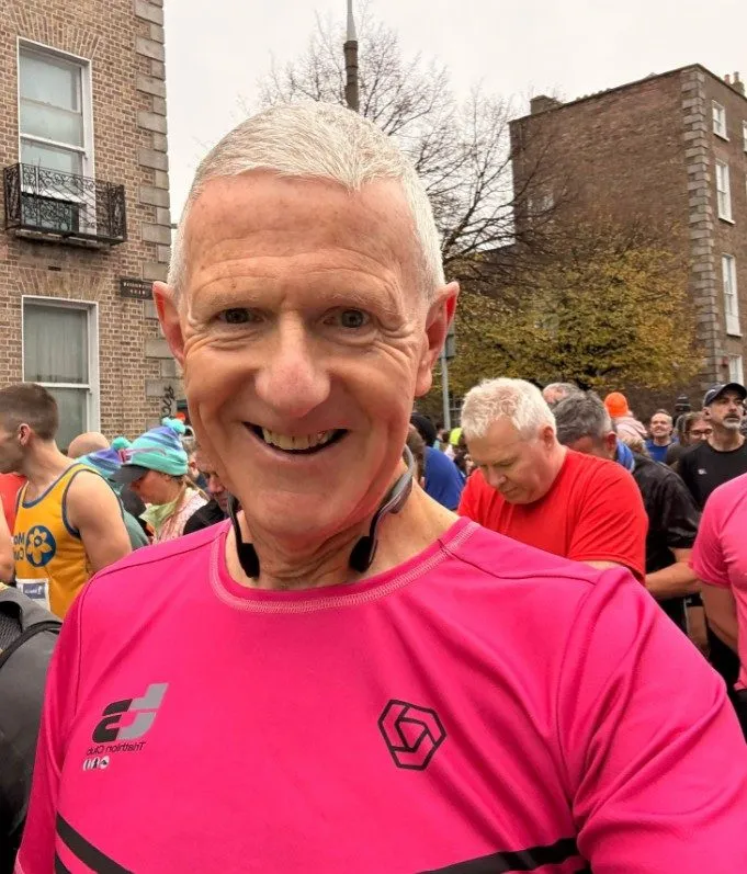Liam Boggan after the Dublin City Marathon